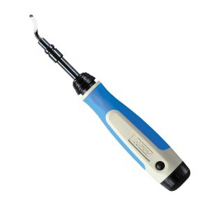 Super Rebarbador NOGA Super Burr NG3003 com cabo NogaGrip azul e lâmina S100 em cobalto — rebarbador para trabalho pesado em aço e ligas duras, fornecido pela Hebron Ferramentas