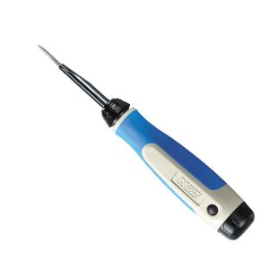 Mini Raspador Ajustável NOGA NG3700 com cabo NogaGrip e suporte regulável — ferramenta de raspagem para moldes e matrizes, fornecida pela Hebron Ferramentas