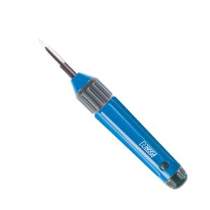 Raspador NOGA Scraper SC1000 com cabo azul e lâmina de dupla ponta — ferramenta de raspagem e acabamento de superfícies na usinagem, fornecida pela Hebron Ferramentas