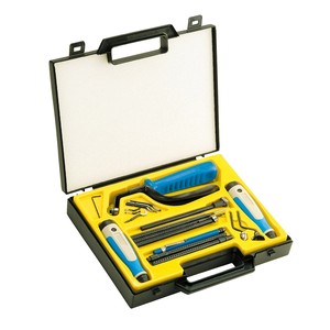 Kit de rebarbação NOGA NG9500 com cabos, lâminas e acessórios